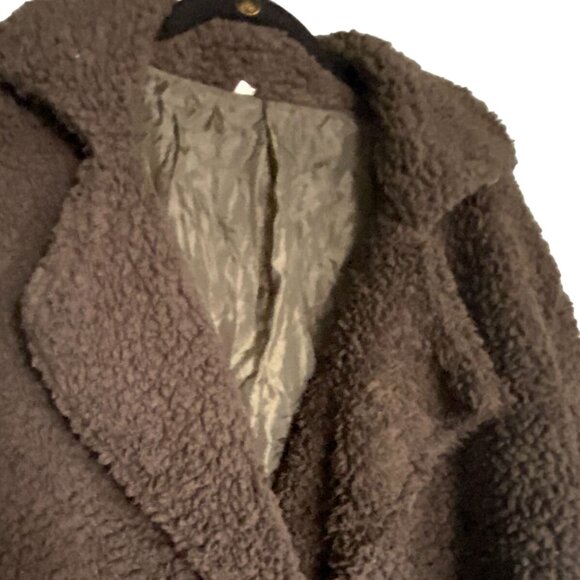 Teddy Bear Jacket-Sherpa Style Jacket-Hunter Green-Size Large - Picture 3 of 8